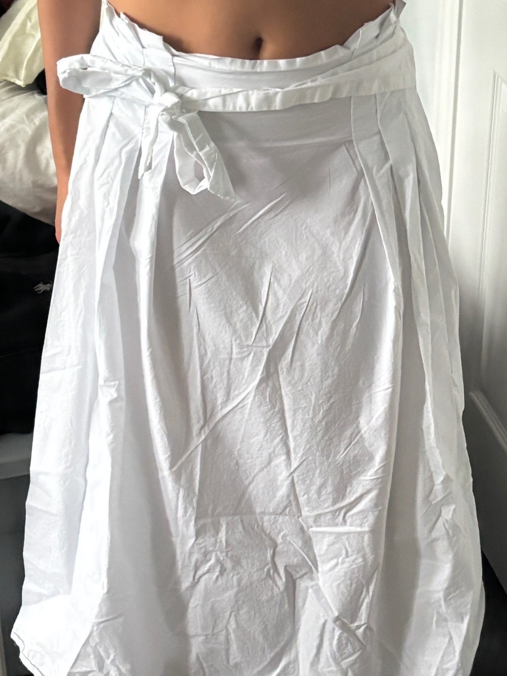 Classic White Wrap Skirt - Women's